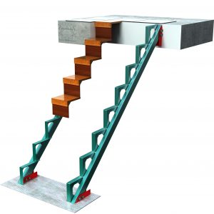 Metal ladders for steel structures
