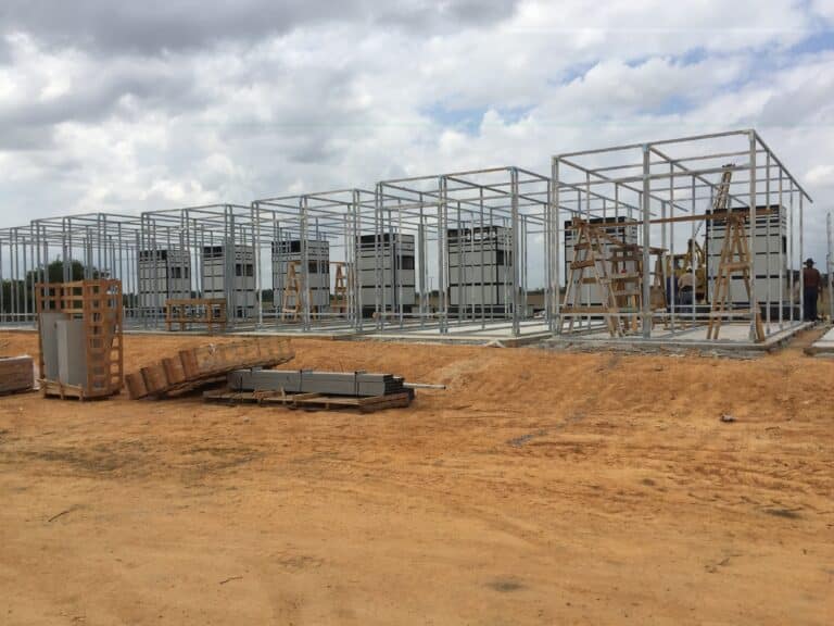Instalacion de tubo de acero para exportacion