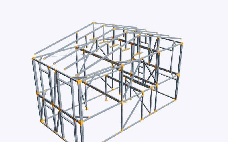 Edificio pirineo 3d estructura