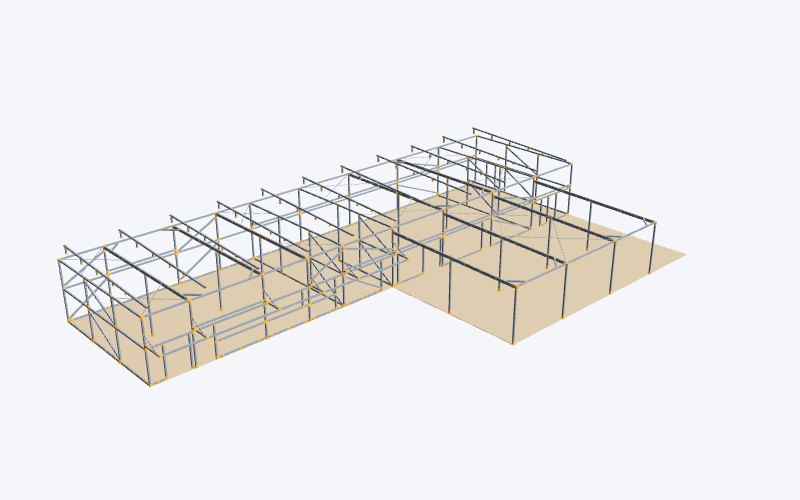 Edificio santa cruz 3d estructura