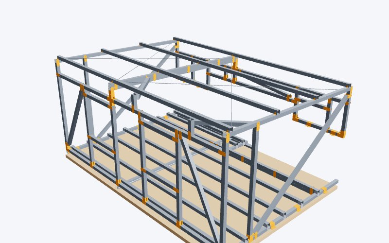 Estructuras metálicas para cabañas 7 Módulo de estructura metálica de 40 m² · montcada i reixac (barcelona)