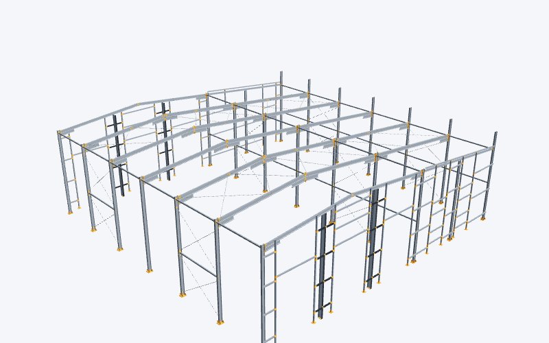 Nave gabon 3d estructura