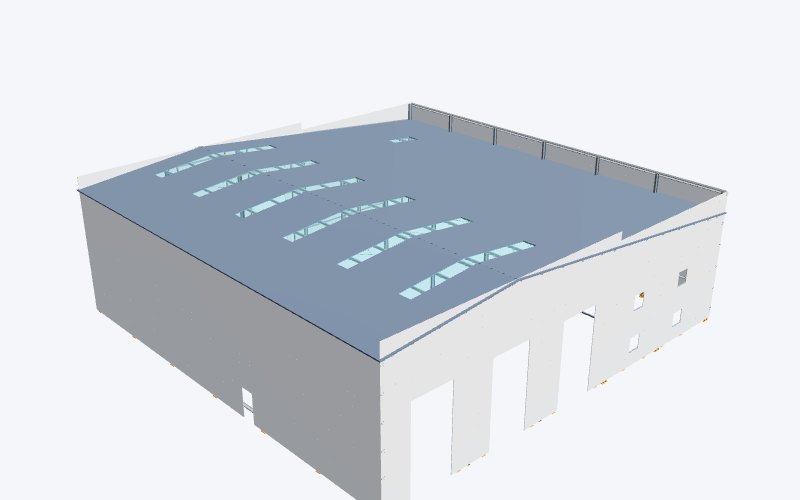 Metallkonstruktionen mit schraubverbindungen 3 Industriehalle mit 1. 050 m² · gabun