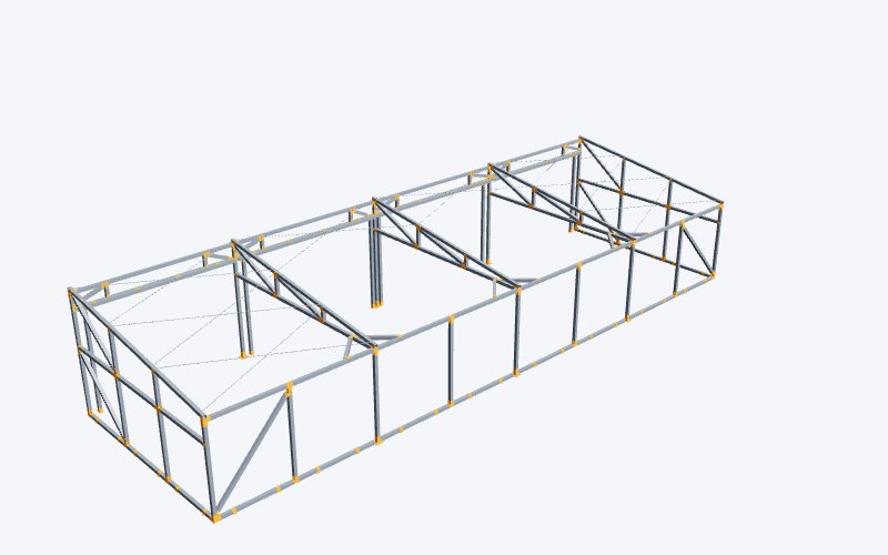 Porche terrassa 3d estructura