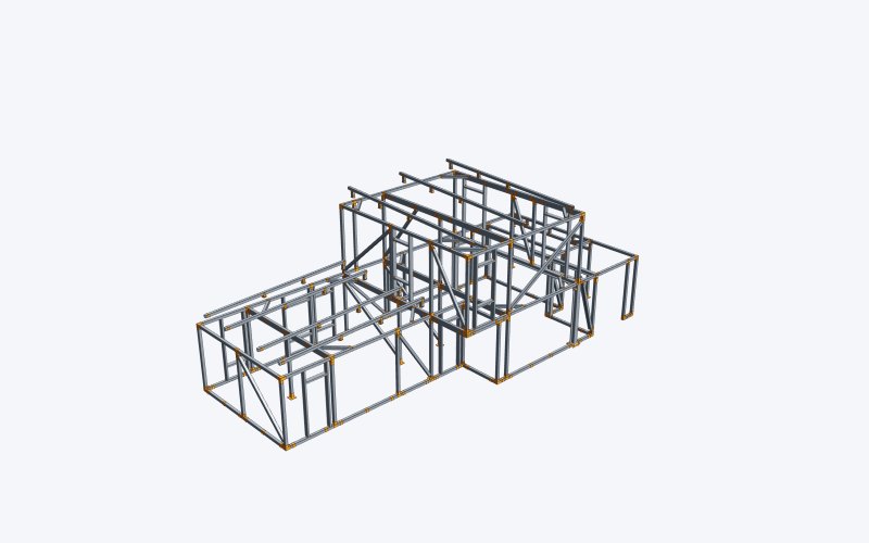 Vivienda 3d casa dos plantas cambrils estructura